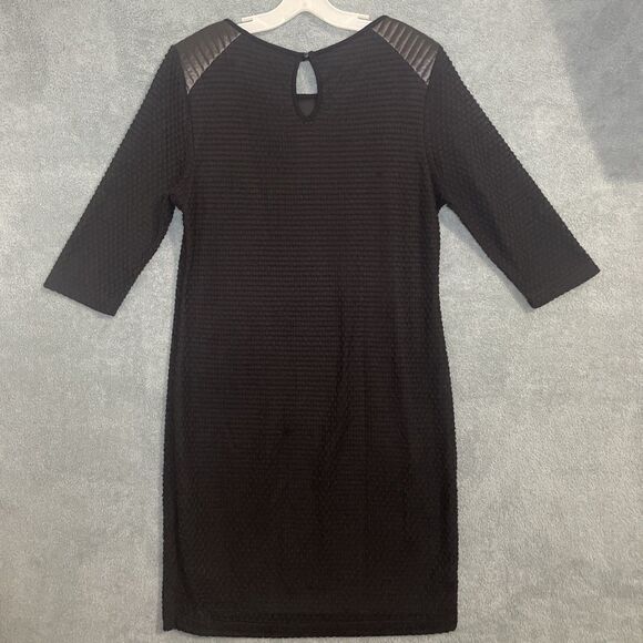 Monif C Dress‎ Womens 1X Black Sheath Half Sleeve Knee Length Cocktail Career - Picture 2 of 12